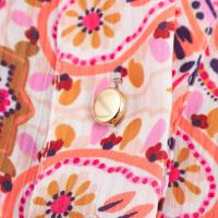 Vestido de moda para mujer, falda con estampado plisado, elegante, ajustado, con cuello en V, manga corta - details 4