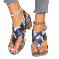 Sandalias de tacón alto de verano para mujer, zapatos estampados. - details 5