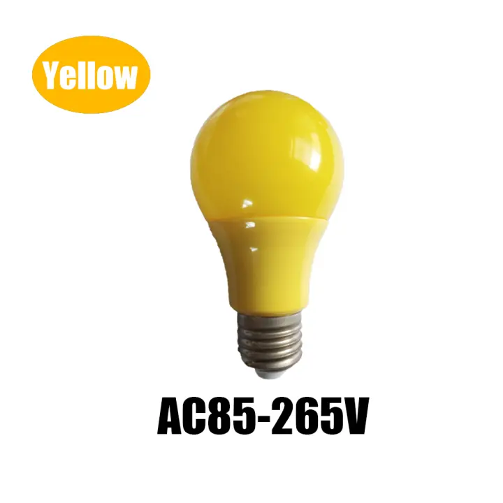 Bombilla LED de Colores E27 Luz de Barra 5W 7W 9W 12W Decoración para Hogar y Fiesta en KTV Luz Roja Azul Verde Amarilla Rosa Sin Destello Ahorro de Energía Fabricada en China - 1