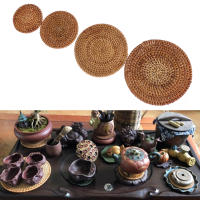 Manteles Individuales aislantes para cocina, tapetes acolchados para mesa, almohadilla para cuenco, posavasos de ratán - details 1
