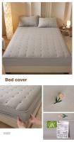 Bonenjoy-Funda de colchón gruesa bordada, fundas de cama, Sábana bajera de estilo Simple, sábana para el hogar con banda elástica (sin funda de almohada) - details 2