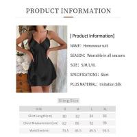 Camisón con Tirantes, Falda Sexy con Cuello Halter, Pijamas de Verano Finos y Transpirables para Mujer - details 0