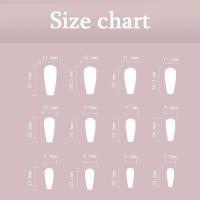 Arte de Uñas de Ballet Francés Gradiente de Tinte de Halo Blanco-Rosa, Set Completo Desmontable, Uñas Prostéticas Terminadas, Pegadas de Esmalte - details 0