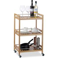 Camarera con 3 Repisas y Ruedas Giratorias, Blanco, 76,5 x 46 x 38 cm - details 15