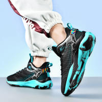 Zapatillas de baloncesto de gran tamaño para hombre, zapatos deportivos transpirables con superficie de malla absorbente antideslizante - details 8