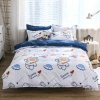 Juego de Ropa de Cama Astronauta Espacial para Niños Funda de Edredón Sábana y Funda de Almohada 3/4 Piezas Diseño de Dibujos Animados para Niños - details 1