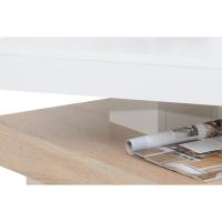 Cuadrada, Material Compuesto de Madera, Tablero Giratorio en 360° ° , Roble Blanco/Roble Sonoma, 67 x 67 x 35 cm - details 4