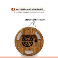 Humidificador de aire ultrasónico de 100ML con difusor de aceite esencial y luz LED de 7 colores tubo largo de cobre rojo loto protección contra sobrecalentamiento - details 11