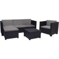 Conjunto Muebles de Jardin de Color Grafito Materiales Reciclados - details 0