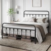Cama Doble con Estructura Metálica Negra, Estructura Simple de Hierro para Colchón 140X200cm - details 2