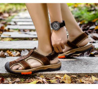 Novedad de verano para hombre, sandalias huecas transpirables, deportes al aire libre y ocio, zapatos de playa grandes antideslizantes - details 14
