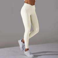 Leggings cruzados para mujer, pantalones de yoga con bolsillo, malla deportiva transpirable para correr y andar en bicicleta, leggings de entrenamiento de cintura alta - details 17