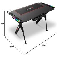 Mesa de Escritorio de Fibra de Carbono Cubierta con Alfombrilla Completa - details 18