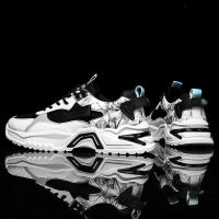 Zapatos masculinos nuevos zapatos deportivos con superficie de malla transpirable zapatos de moda para correr con suela gruesa para hombres blancos - details 5