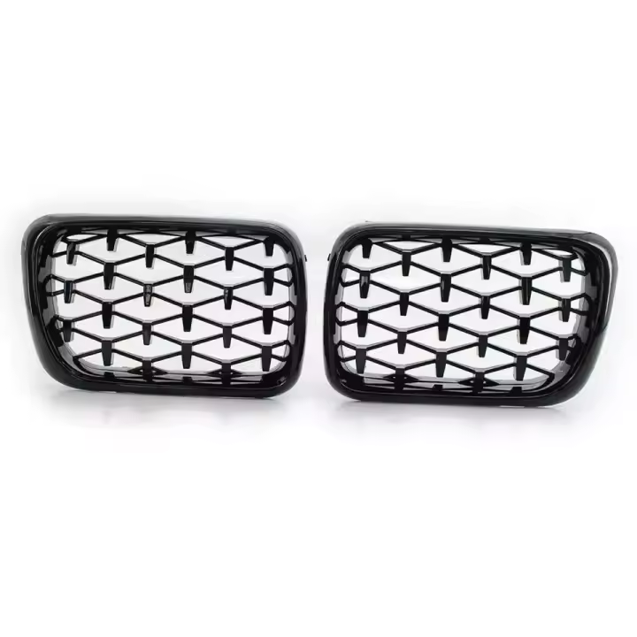 Para E36 3 Series 1997-1999 rejilla de coche estilo diámetro riñón ABS capó delantero parrilla Sier 51138195152 51138195151 piezas - 1