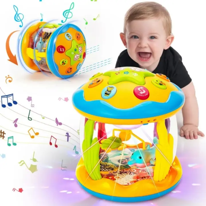 Proyector Rotativo de Oceanos Montessori Juguete Educativo Temprano para Bebés con Música Luz - 1