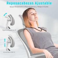 Silla de Oficina Ergonómica Ajustable Respirable, Ajustable, Giratoria de 360°, Reposabrazos Abatibles de 90°, Soporte Lumbar - details 5