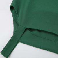 Vestido de tirantes divididos sueltos de algodón verde de nuevo estilo de verano para mujer - details 23