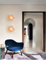 LEFANGXING Lámpara de Pared OVNI de Vidrio Irregular Diseñada Moderna 25CM Decoración de Dormitorio Ronda para Entrada de Pared - details 0