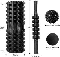 Juego 5 en 1, rodillo de espuma con punto de disparo, palo de masaje, pelota de masaje para masaje muscular profundo, Pilates, yoga, ejercicio físico de cuerpo completo - details 1