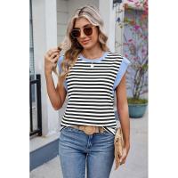 BUNO- Blusas informales holgadas a rayas para mujer, moda de verano 2025, camisas y blusas Vintage de gran tamaño para mujer, Top elegante juvenil para mujer - details 27