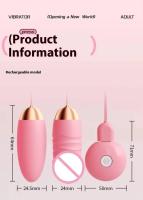 Peach doble bala saltando huevo adulto juguete masturbador sexo vibrador control remoto clitoris estimulación - details 11