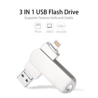 JASTER Flash Drive de 256GB Interfaz de Hardware de Lightning Pendrive 3 en 1 para Iphone, Ipad, Android Hecho en China - details 3