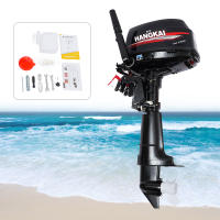 Motor fueraborda de 2 tiempos, 6 HP, motor de barco de pesca de 102 CC, motor de gasolina, motor fuera de borda de cuatro tipos - details 0