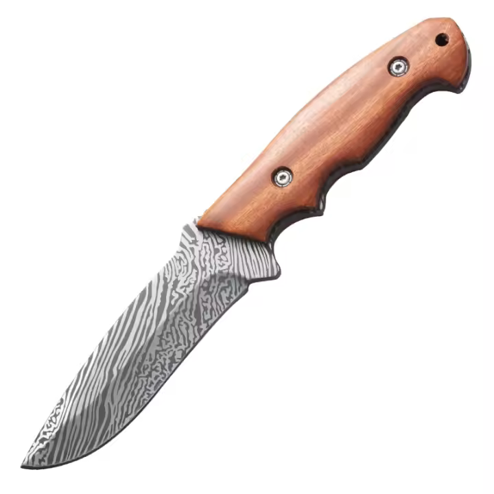 Cuchillo de cocina 1 pieza acero inoxidable martensita mango de madera sólida adecuado para barbacoa familiar uso en la cocina - 1