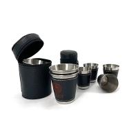 Juego de Tazas de Picnic de Cuero PU 4 unids Ideal para Acampar al Aire Libre - details 1