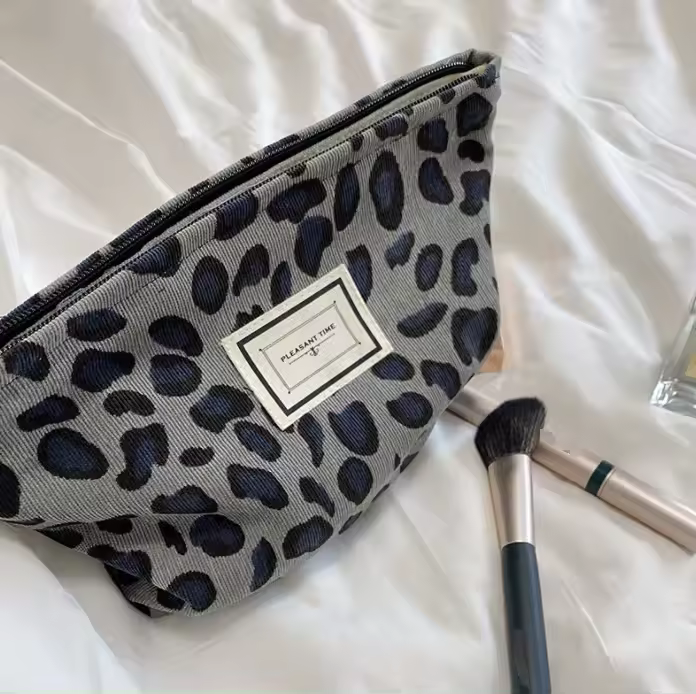 Bolso de Maquillaje Grande de Veludo Cepillado Organizador de Belleza Coreana - 1