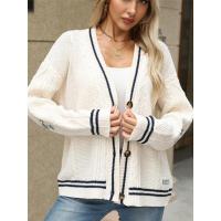 Punto con cuello en V de estilo coreano para mujer, corte holgado, moda primavera otoño, ropa informal - details 5