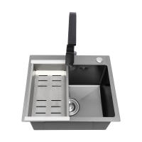 Fregadero de cocina integrado de acero inoxidable 304, juego de residuos, grifo de cocina, 38x28x19cm/15x11x7, 48 pulgadas - details 17