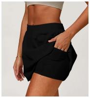 Pantalones cortos deportivos de cintura alta para mujer, faldas deportivas de Yoga Fiess, falda de tenis de Golf para correr de secado rápido, ropa de verano - details 17