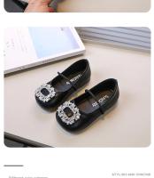Zapatos de cuero para niños, bailarinas con hebilla de diamantes de imitación para niñas, primavera y otoño, zapatos de fiesta informales a la moda de princesa para niños - details 6