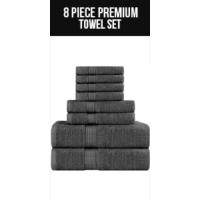 Utopia Towels - Juego de Toallas de 8 Piezas de 700 gsm; 2 Toallas de baño, 2 Toallas de Mano y 4 Toallas de Ducha - Algodón - Lavable a máquina, Calidad de Hotel (Gris) - details 11