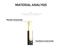 Lámpara de pared de mármol larga moderna con LED, Fondo de dormitorio, pasillo, sala de estar, lámpara de mesita de noche, 110V, 220V - details 1