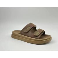 Sandalias de cuero de alta gama para hombres y mujeres, zapatos planos informales para exteriores, zapatos de playa de verano, EVA gruesa, conjunto de pareja de nicho - details 2