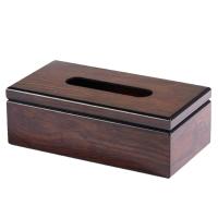 Caja de pañuelos de escritorio de madera de nogal de imitación, soporte para servilletas de madera Vintage, caja de almacenamiento de papel cuadrada de estilo Simple para el hogar - details 6