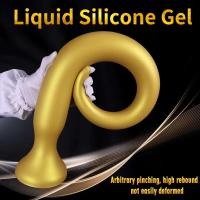 Leten Super largo de silicona Buttplug ventosa enorme Dilatador consoladores anales Butt Plug masaje de próstata juguetes para adultos para parejas - details 11