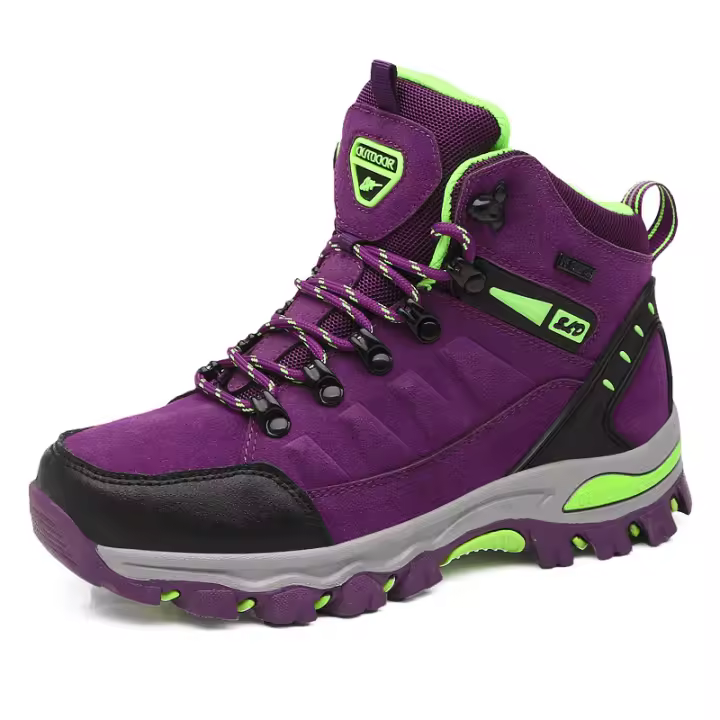 Botas de Senderismo de Cuero Suela Antideslizante, Impermeable, Zapatos Deportivos para Otoño/Invierno, Lengua Mediana, Forro de Cuero - 1