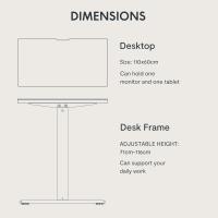 Escritorio de Oficina Elevable Motoriado 110 x 60 cm Diseño Ergonómico y Moderno con Soporte y Ventilador Fácil Instalación - details 95