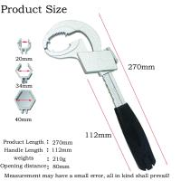 Llave Universal ajustable de doble punta, llave multifuncional para baño, llave de tubo Universal, juegos de llaves de media luna de mano - details 3