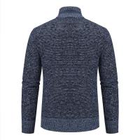 Suéter de otoño e invierno para hombre, cárdigan suelto, suéter de lana, jersey de cuello alto frío, cortavientos empalmado, chaqueta informal - details 15
