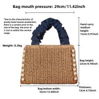 Nuevo estilo, banda de encaje de perlas japonesas, bolsa tejida de cuerda de papel hecha a mano, bolso de verano para mujer, bolsa de vacaciones tejida de cuerda de papel - details 0