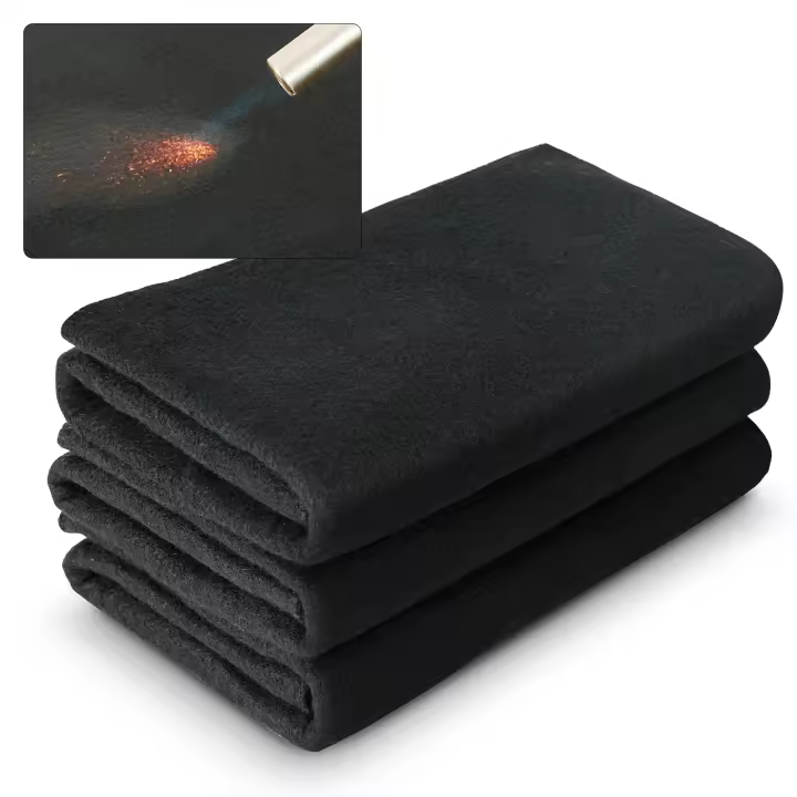 SucceBuy Juego de mantas de soldadura de fieltro de carbono, paquete de 6, 21" x 20", estera ignífuga resistente al calor, hasta 1800 ° F, almohadilla aislante de fibra de carbono cortable - 1