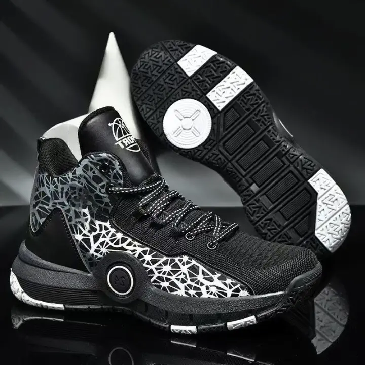 Zapatos de baloncesto para hombre ligeros, suela suave, tacón alto, zapatos deportivos de moda para estudiantes, tejido de malla transpirable, antideslizante y resistente al desgaste - 1