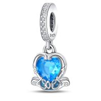 Pulsera de plata de dos tonos con colgante triple celestial de cuentas en forma de corazón para la fabricación de joyas - details 49