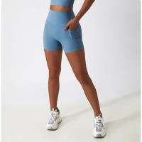 Shorts de Cintura Alta de Verano Pantalones Deportivos de Nylon con Percha de Glúteos para Mujeres - details 14