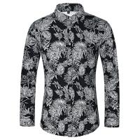 Camisas Casuales para Hombres Impresión de Moda, Elástica, Sin Hierro, Talla Grande - details 15